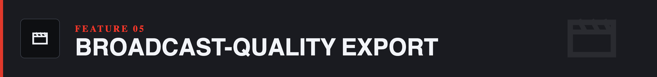Export feature strip