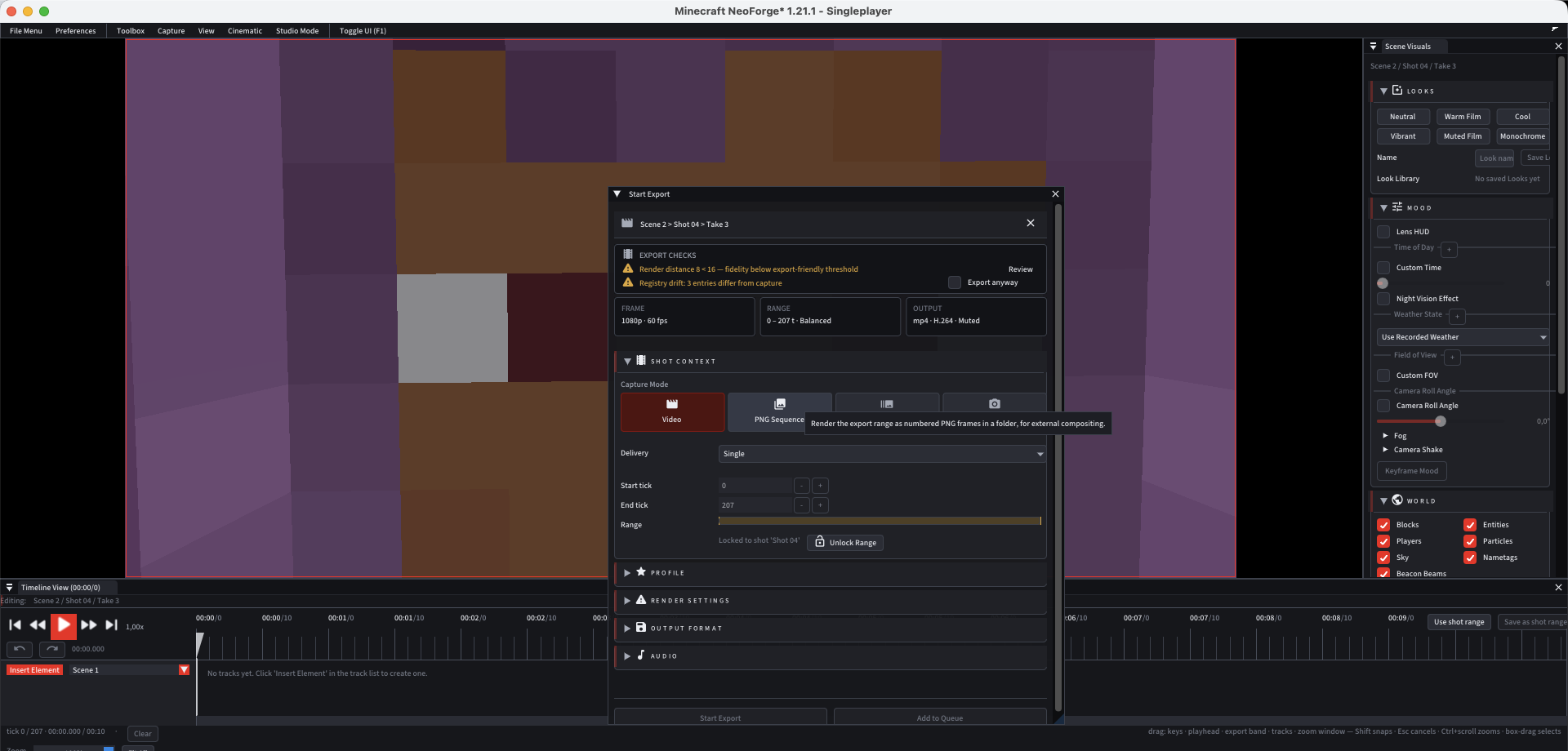 Real Flash Replay Start Export screenshot with format and range controls